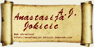 Anastasija Jokičić vizit kartica